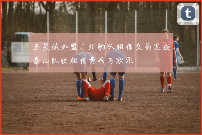 王昊斌加盟广州豹队租借交易完成泰山队收租借费两万欧元